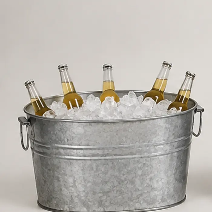 Galvanized steel party tub